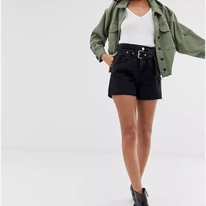 NWT! Allsaints Hannah Paperbag Shorts sz 31